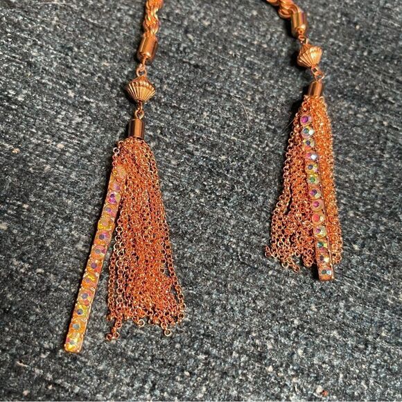 Rose Gold Flapper Chain Necklace - Picture 5 of 8